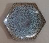 Avocado - Hexagon Plate 18.5 x 16.5cm - Dĩa 6 cánh 18.5 x 16.5cm xanh bơ kim sa (Sparkling collection)