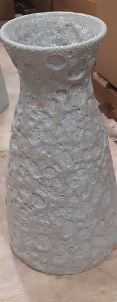  Décor - Vase 30 x 10.5cm - Bình hoa bầu cổ túm miệng loe 30 x 10.5cm san hô kem 