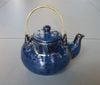 Saphir - Teapot 550ml - Bình trà bầu 550ml xanh viền nâu kim sa (Sparkling collection)