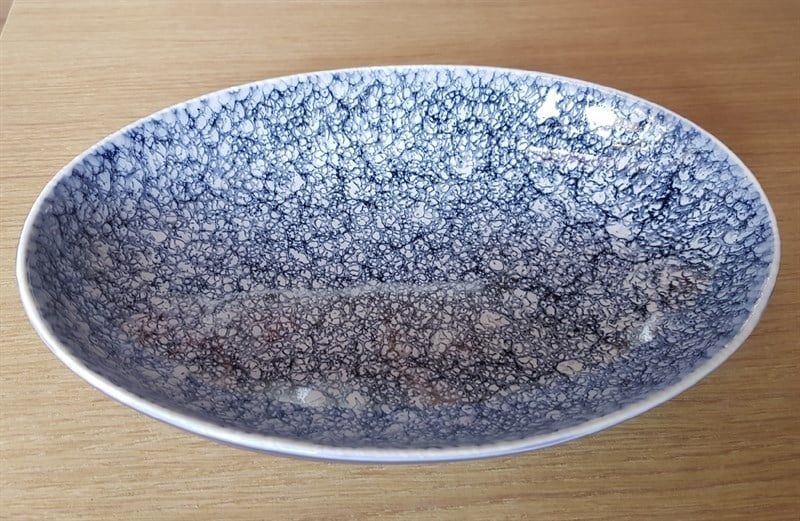  Universe - Oval Bowl 25 x 17cm - Tô oval 25 x 17cm xanh dương phun trắng 