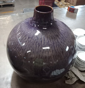  Vase 42cm - Bình hoa bầu 42cm nâu trầm 