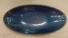 Saphir - Oval Plate 39 x 21cm - Dĩa oval 39 x 21cm xanh viền nâu kim sa (Sparkling collection)
