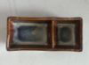 Ombré - 2-compartment Sauce Dish 15 x 7 x 3cm - Dĩa 2 ngăn 15 x 7 x 3cm nâu trầm