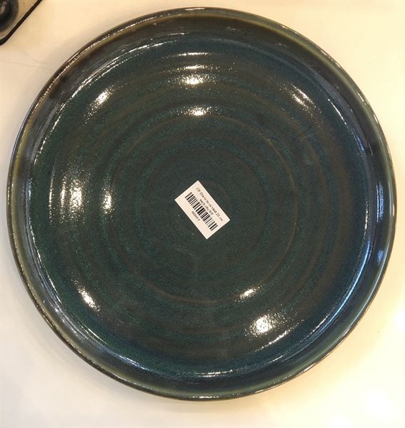  Seaweed - Round Plate 22cm - Dĩa tròn vành 22cm xanh rêu 