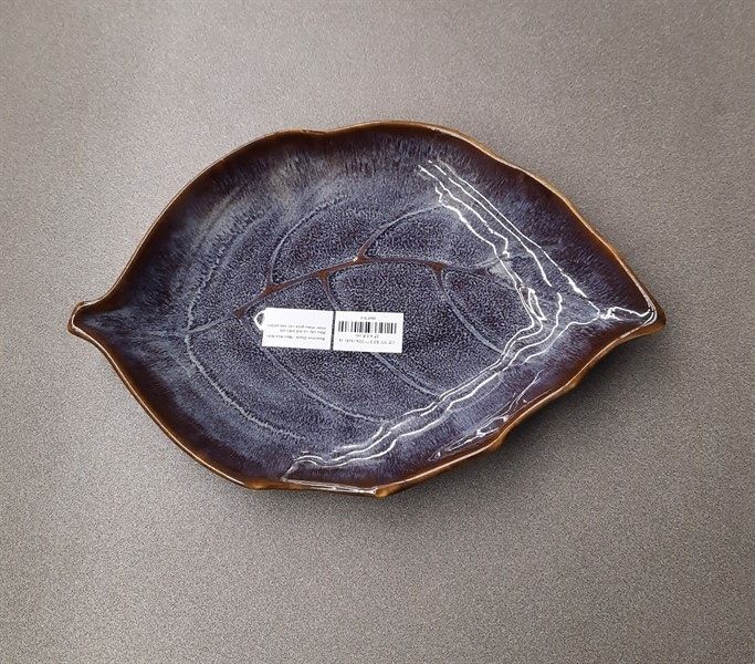 Ombré - Leaf Plate 25 x 2.8cm - Dĩa chiếc lá 25 x 2.8cm nâu trầm 
