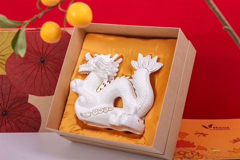  HỘP QUÀ LONG VƯƠNG VẠN PHÚC - MẪU 2 (RỒNG TRẮNG) 