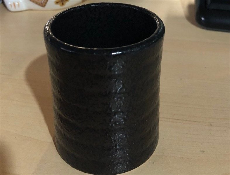  Noir - Toothpick Holder 5.5 x 6.5cm - Hũ tăm 5.5 x 6.5cm đen không vệt 