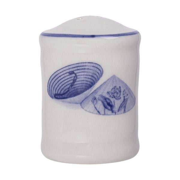  Cream - Salt Shaker 5 x 6.5cm - Hũ muối 5 x 6.5cm The Nón Lá (Bonjour Vietnam) 