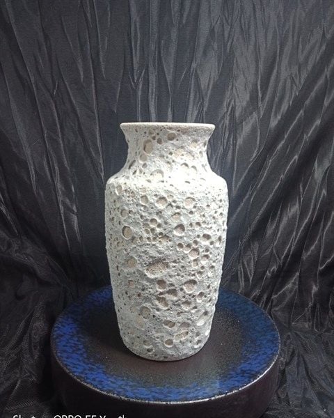  Vase 24cm - Bình hoa kim kê 24cm san hô kem 