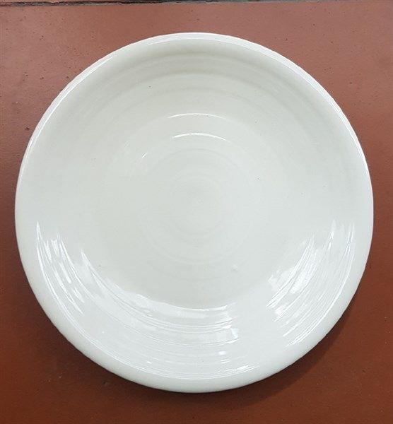 Cream - Round Plate 21 x 3cm - Dĩa tròn 21 x 3cm màu kem 