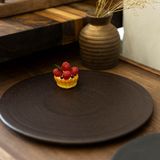  Noir - Show Plate 26cm - Dĩa bằng 26cm đen không vệt 