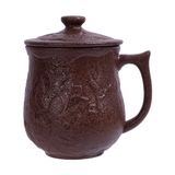  Terracotta - Cup - Ca sen nổi có nắp 400ml tử sa phun kem 