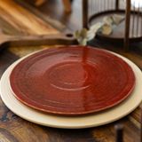  Ruby - Show Plate 30.5cm - Dĩa bằng 30.5cm đỏ trổ 