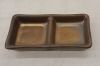 Ancient - 2-compartment Sauce Dish 12 x 6cm - Dĩa 2 ngăn nhỏ 12 x 6cm nâu đồng