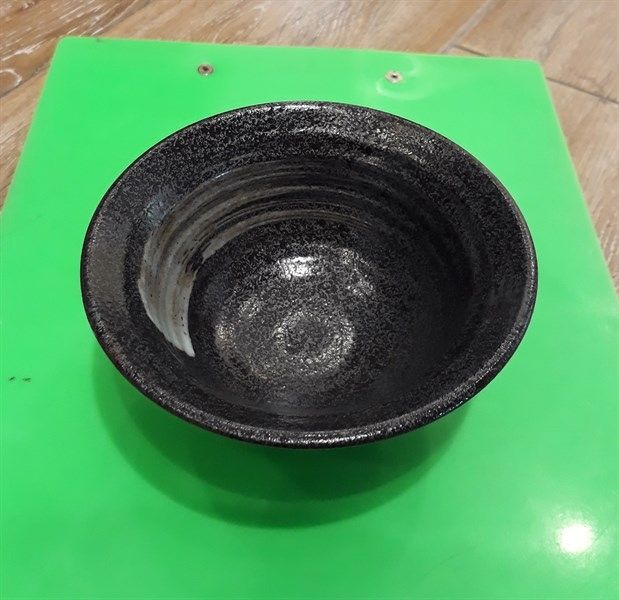  Noir - Rice Bowl 12.4 x 6.2cm - Chén cơm 12.4 x 6.2cm đen có vệt 