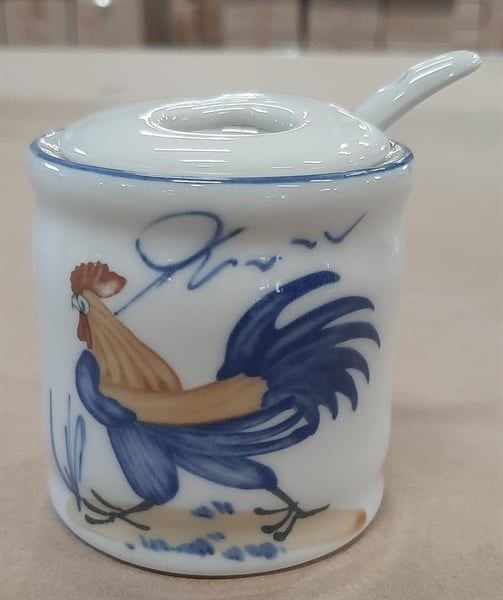  Cream - Condiment Pot w/ Lid 6.7 x 7cm - Hũ gia vị 6.7 x 7cm Sắc Màu Thôn Quê (Le Coq collection) 