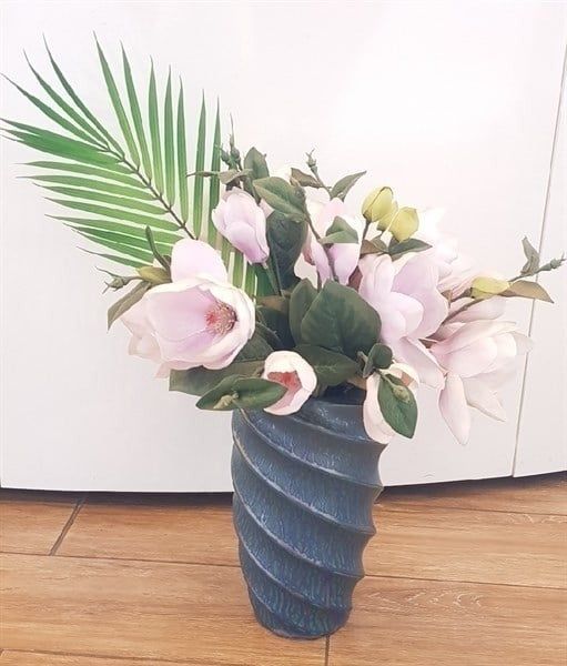  Vase_Bình hoa thân xoắn 31cm xanh thiên phúc 