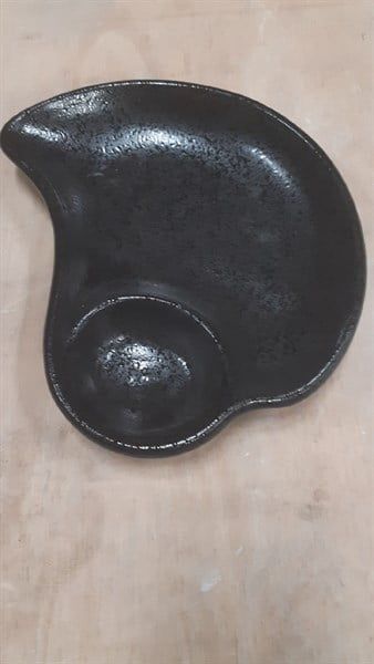  Noir - Plate 22 x 17.2 x 3.6cm - Dĩa 22 x 17.2 x 3.6cm đen không vệt 