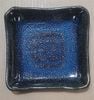 Saphir - Square Plate 17cm - Dĩa vuông 17cm xanh viền nâu kim sa (Sparkling collection)