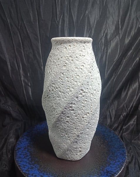  Décor - Vase 23cm - Bình hoa xoắn miệng tròn 23cm san hô kem 