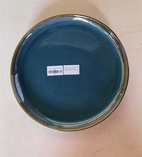  Seaweed - Round Plate 18cm - Dĩa tròn vành 18cm xanh rêu 