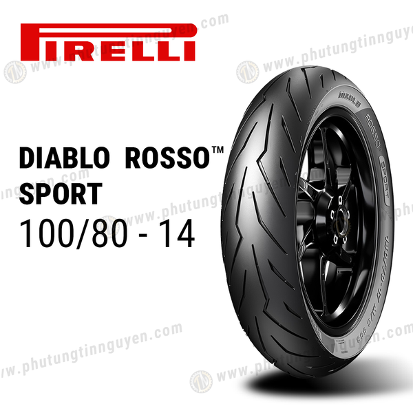 Vỏ xe Pirelli ROSSO SPORT 100/80-14M/CTL 48S Không ruột 
