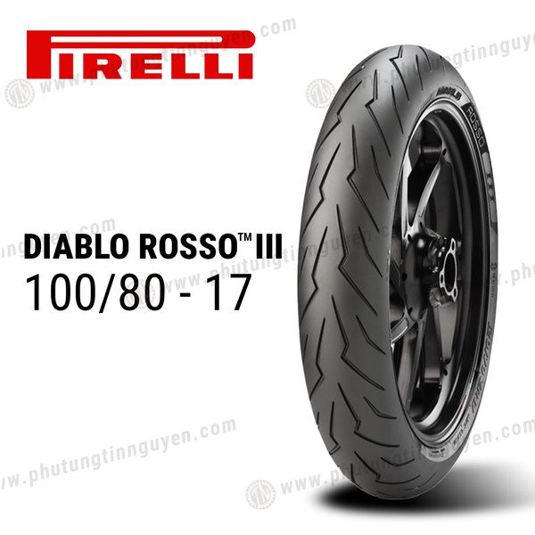  Vỏ xe Pirelli ROSSO 3 100/80R17M/CTL 52H Không ruột mã 2854700 