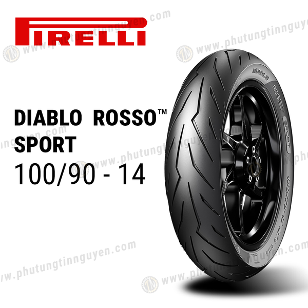  Vỏ xe Pirelli ROSSO SPORT 100/90-14M/C 57S Không ruột mã 3776400 