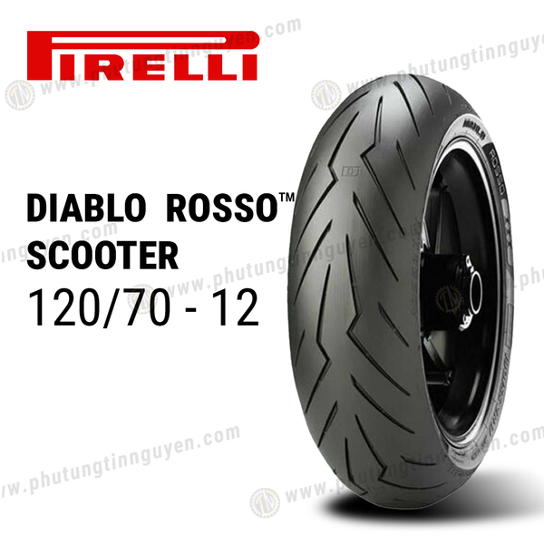  Vỏ xe Pirelli ROSSO SCOOTER 120/70 - 12 58P Không ruột mã 2925400 