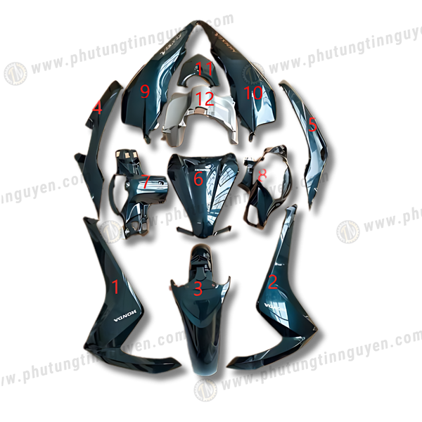  Dàn áo vision vs 110 2015 2016 2017 2018 2019 xanh rêu khóa smart key smartkey ( bán lẻ từng món ) AA 