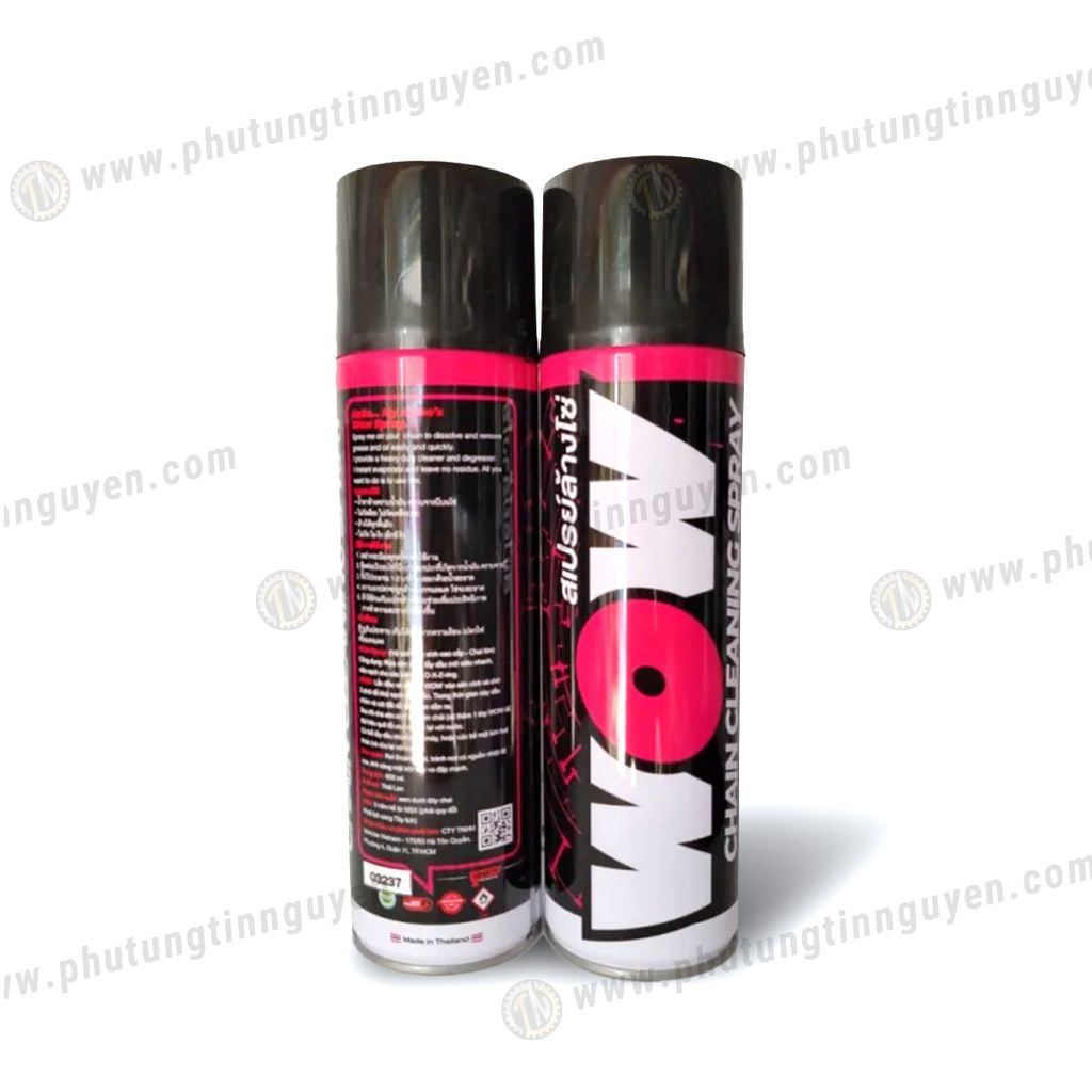 Vệ sinh sên Wow 600ml (chai xịt rửa sên rửa sét chống sét cao cấp nhập khẩu Thái Lan LUBE71 ) TẶNG CHÀ SÊN