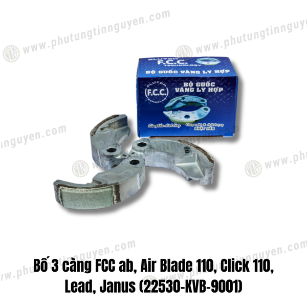  Bố 3 càng FCC ab, Air Blade 110, Click 110, Lead, Janus (22530-KVB-9001) 