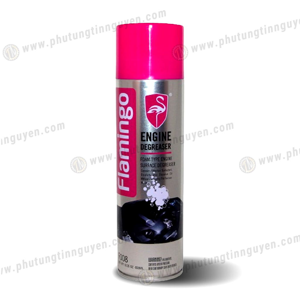 Chai xịt vệ sinh và tẩy rửa khoang máy ô tô, xe máy, máy móc thiết bị Flamingo engine degreaser 650ml F008