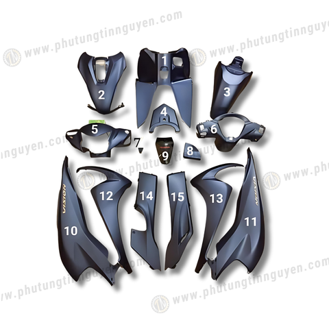  Dàn áo vision vs 110 2021 2022 2023 2024 2024 xanh mực nhám ( bán lẻ từng món ) AA 