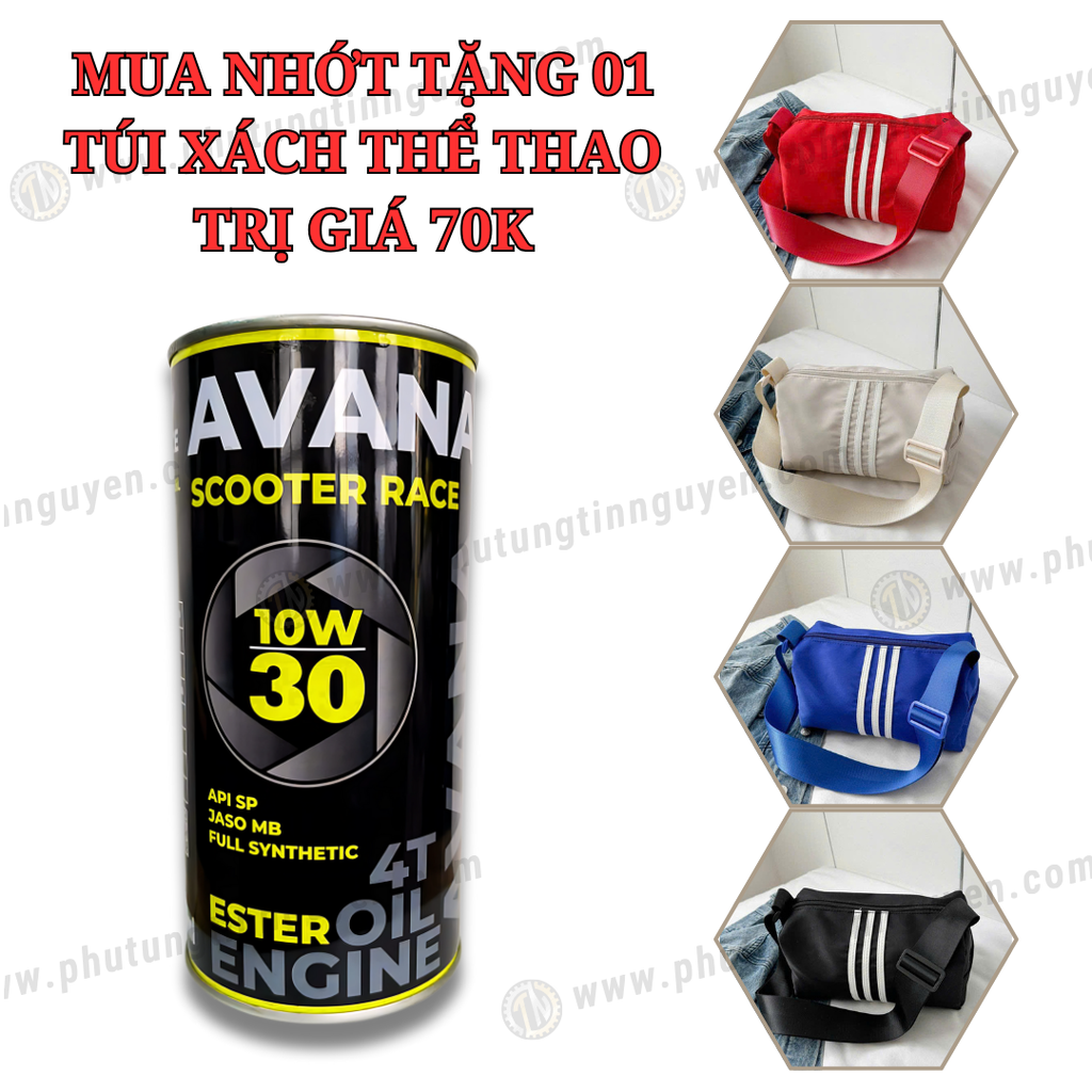 Nhớt Avana Scooter Race 10w30 dung tích 800ml nhập khẩu UAE