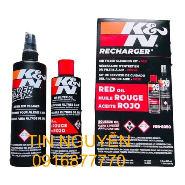  Bộ vệ sinh và tẩm dầu lọc gió KN chính hãng DẠNG BÔI 