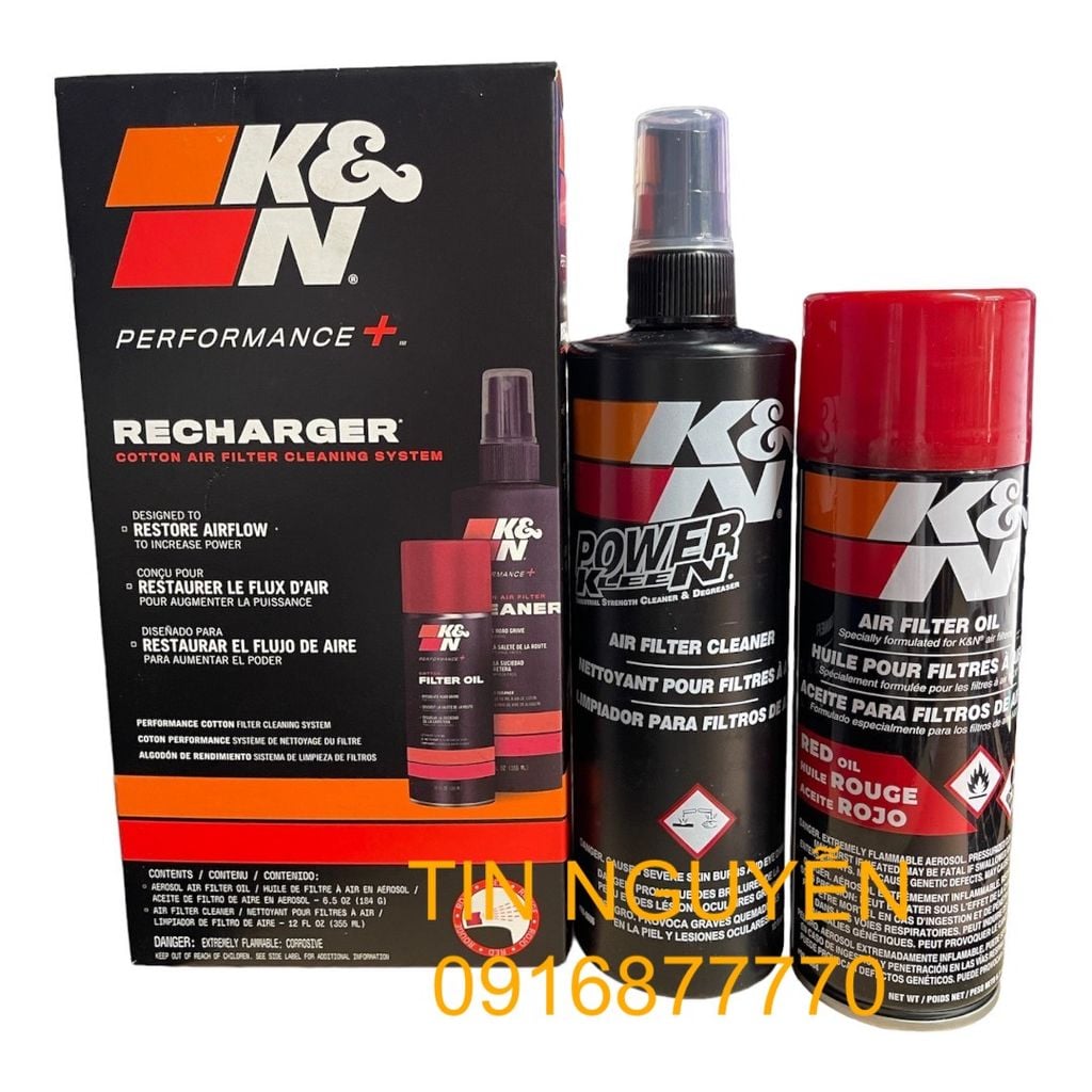 Bộ vệ sinh và tẩm dầu lọc gió KN chính hãng DẠNG BÔI