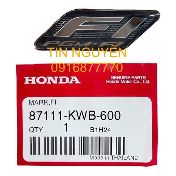  Tem FI PGM FI nổi màu đen nhập khẩu chính hãng Honda 