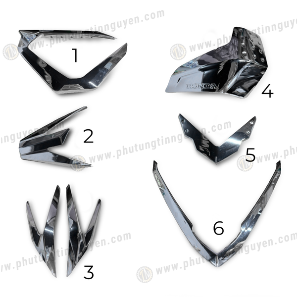  Body kit bộ trang trí xe Vario Click đời 2015 - nay màu xi 