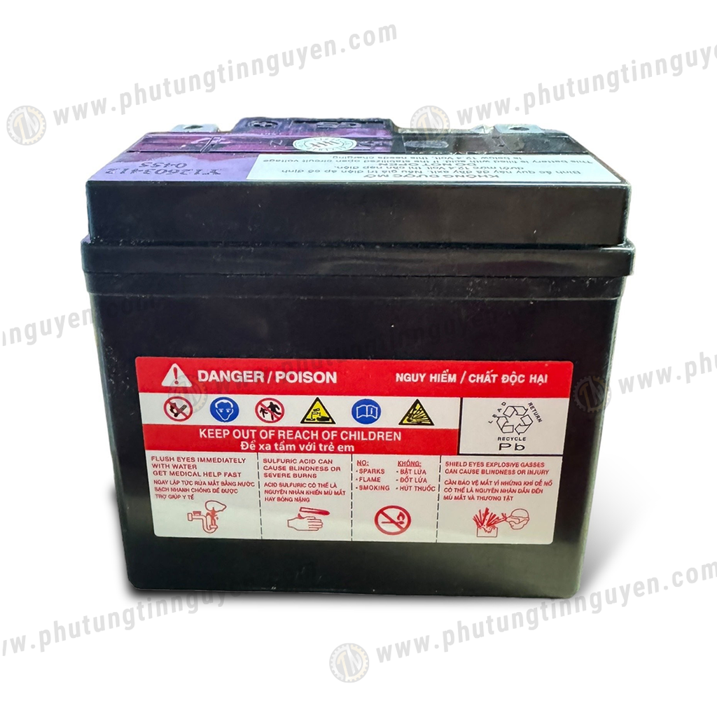 Bình ắc quy GS GTZ6V (12V-5AH) cho xe Air Blade, Click, Vario, Vision, SH Mode, SH, PCX, Janus hàng chính hãng