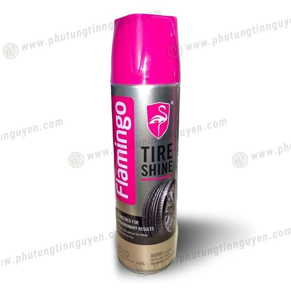  Xịt dưỡng bóng lốp và phục hồi nhựa đen xe ô tô, xe máy Flamingo Tire Shine 500ml F010 