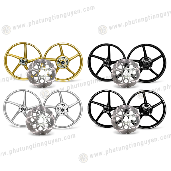  Mâm X1R HRC 5 cây Winner bản 1.6 - 1.85 có 4 màu - Tặng đĩa trước 