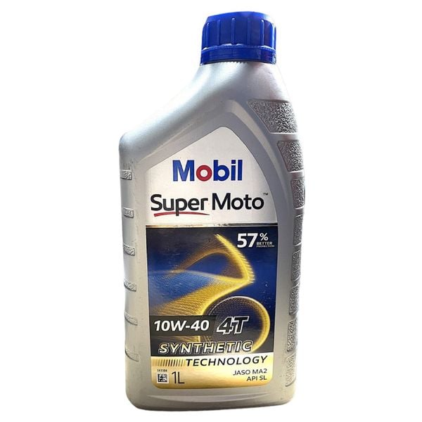  Nhớt xe số Mobil Super Moto 10W40 4T nhập khẩu Singapore chính hãng 1L 