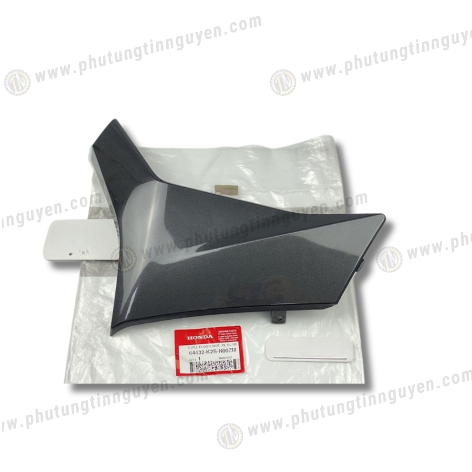  Nẹp lườn chắn bùn Vario 160, Click 160 màu đen bóng chính hãng Honda Việt Nam 