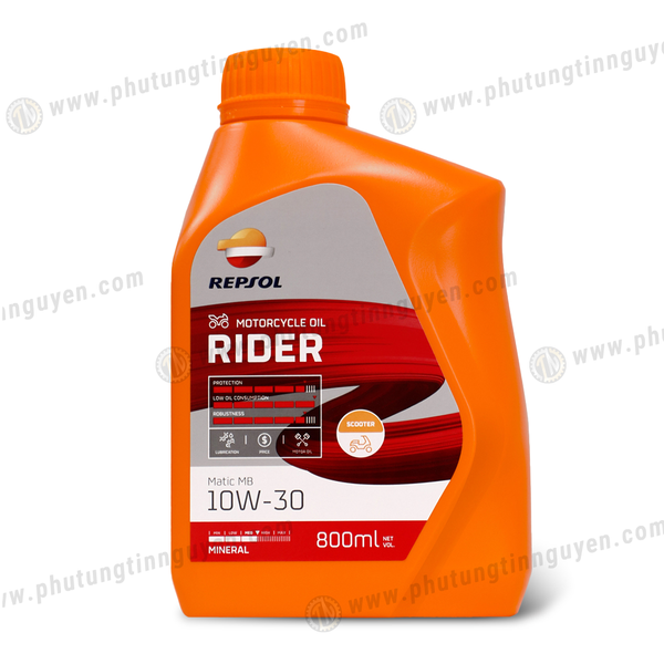  Nhớt xe ga Repsol Rider 10W30 800ML kèm nhớt lap Repsol chính hãng 
