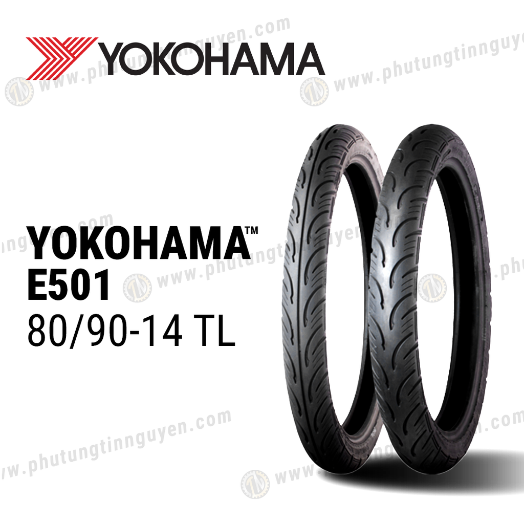 Vỏ xe YOKOHAMA 80/90-14 TL (E501)