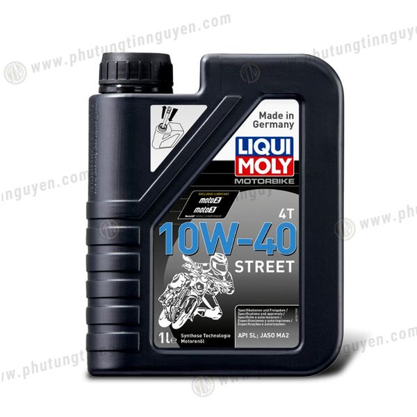  Nhớt Liqui 4T 10W40 Street 1 Lít cho xe số, tay ga, côn tay hàng chính hãng 