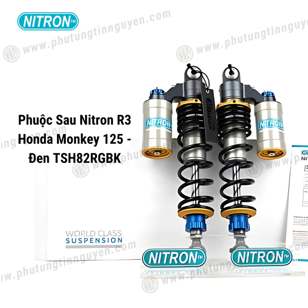  Phuộc Sau Nitron R3 Honda Monkey 125 - Đen TSH82RGBK Nitron Japan 