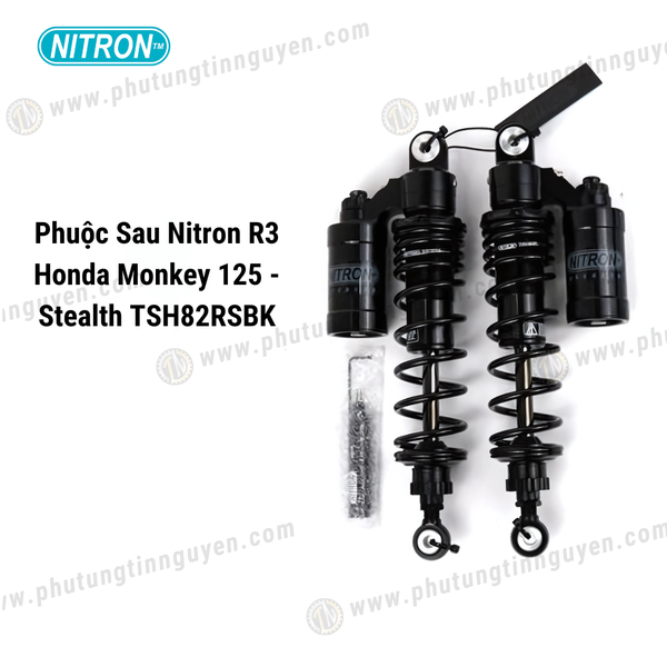  Phuộc Sau Nitron R3 Honda Monkey 125 - Stealth TSH82RSBK Nitron Japan 