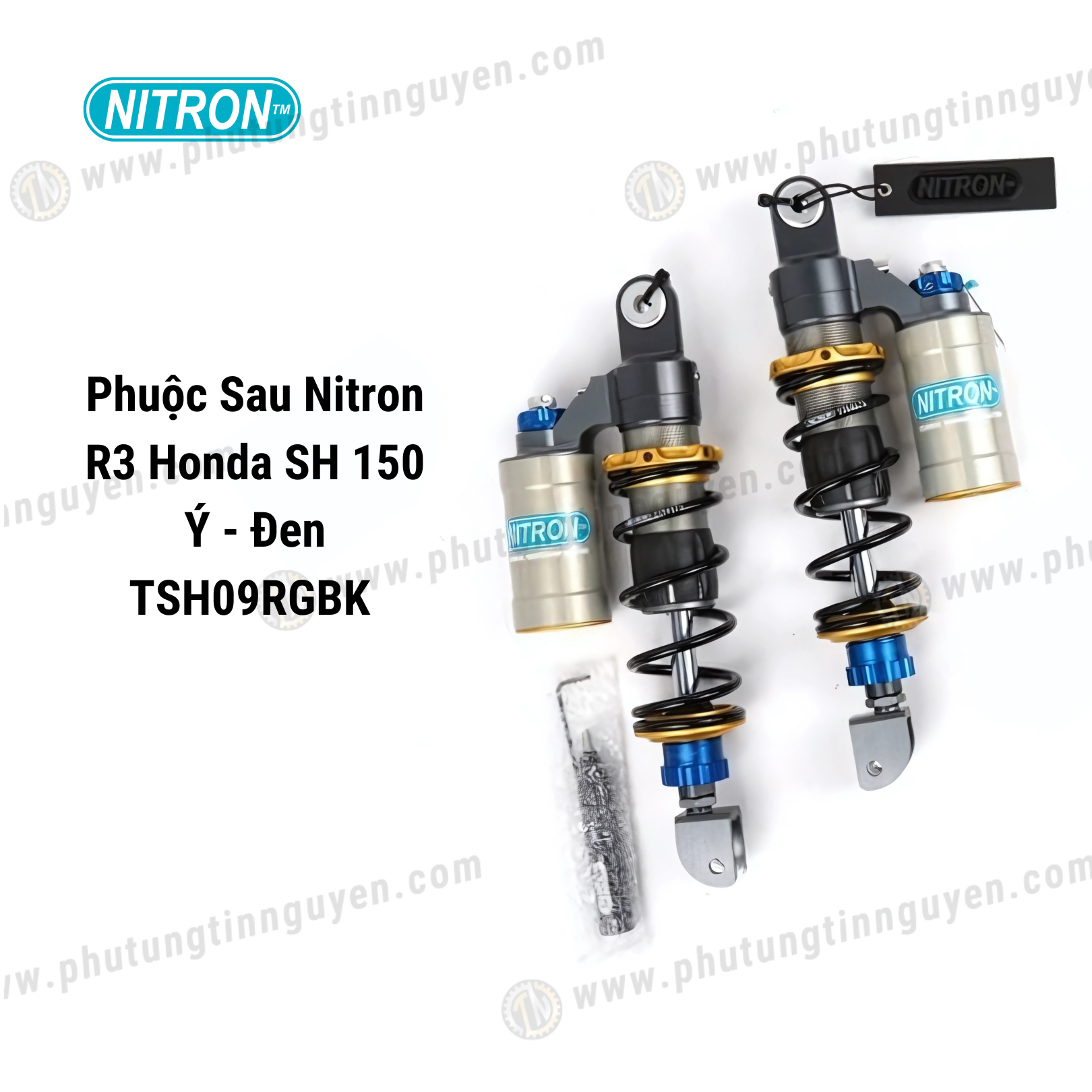  Phuộc Sau Nitron R3 Honda SH 150 Ý - Đen TSH09RGBK Nitron Japan 